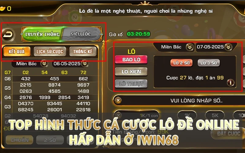 Lô Đề Iwin68 - Không gian giải trí số 1 Châu Á 3 Top hình thức cá cược Lô Đề online hấp dẫn ở Iwin68